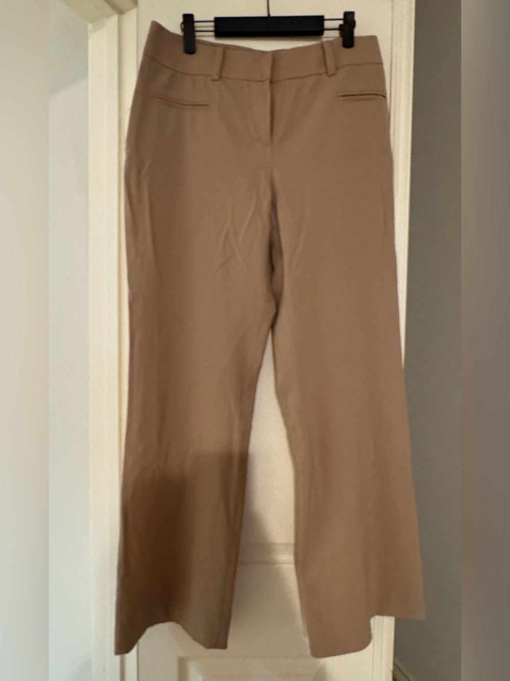 Perse Straight-Leg Pants in Light Brown